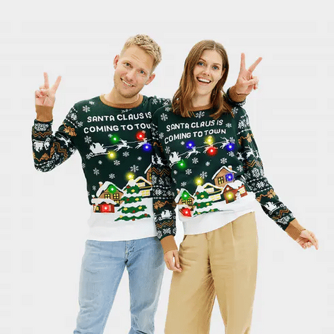 Santa Claus Is Coming To Town met Lichtjes